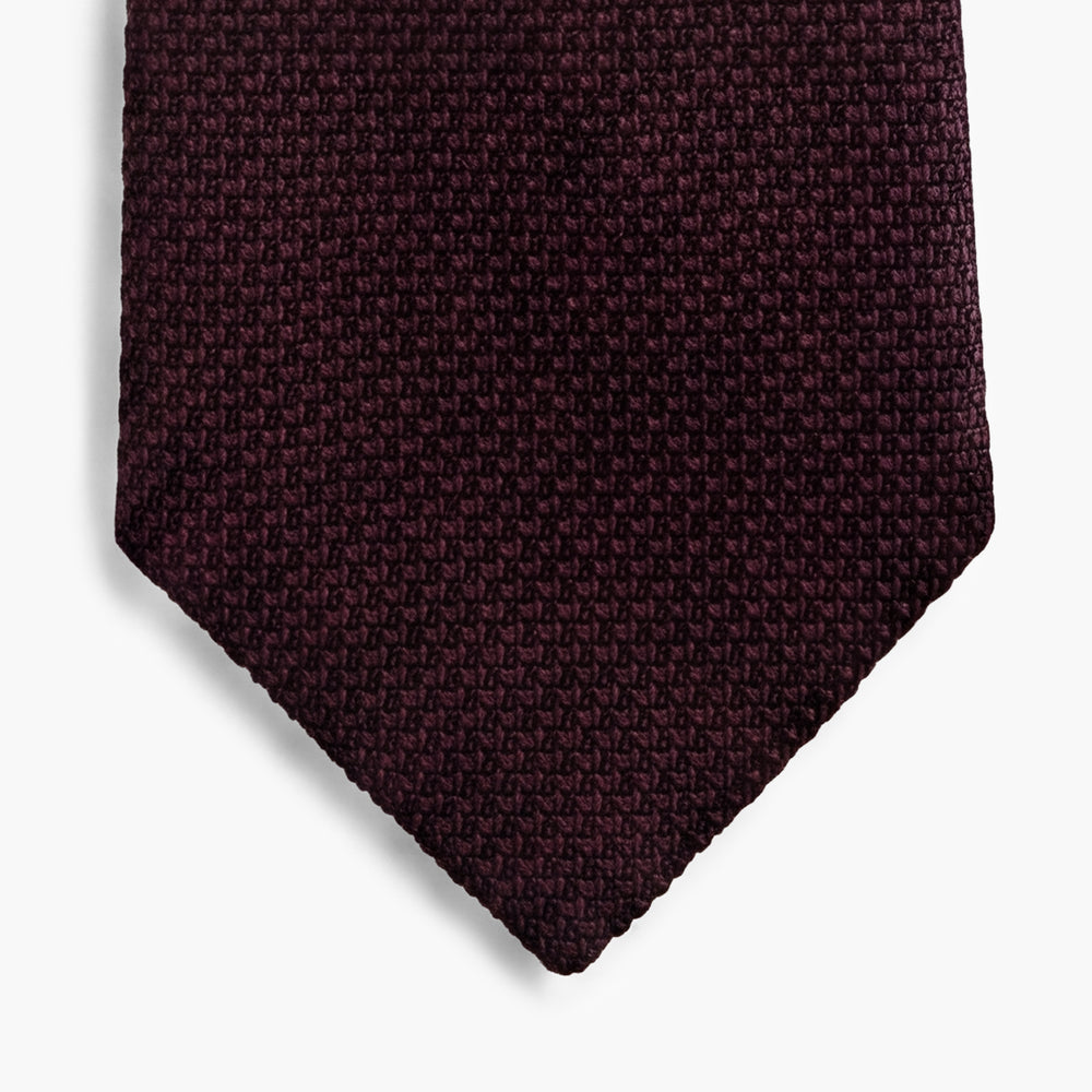 CRAVATTA AMARANTO 3 PIEGHE IN GARZA DI SETA - Tinta unita - Lorenzi Como luxury silk tie