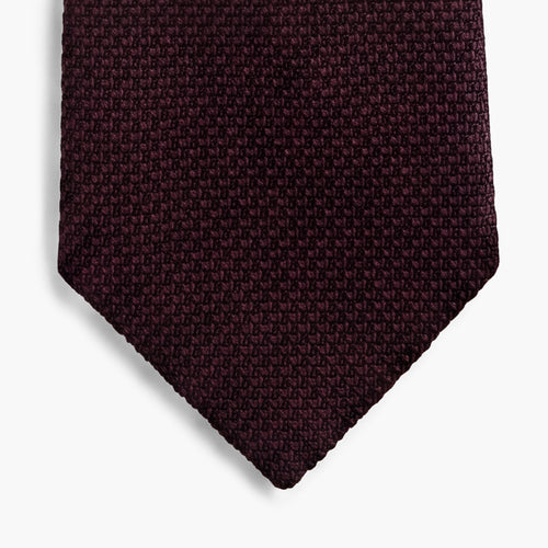 CRAVATTA AMARANTO 3 PIEGHE IN GARZA DI SETA - Tinta unita - Lorenzi Como luxury silk tie