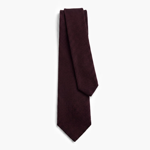 CRAVATTA AMARANTO 3 PIEGHE IN GARZA DI SETA - Tinta unita - Lorenzi Como luxury silk tie