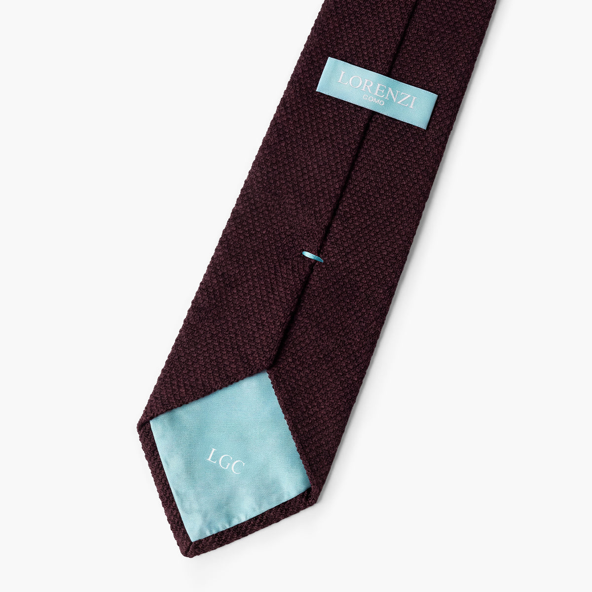 CRAVATTA AMARANTO 3 PIEGHE IN GARZA DI SETA - Tinta unita - Lorenzi Como luxury silk tie