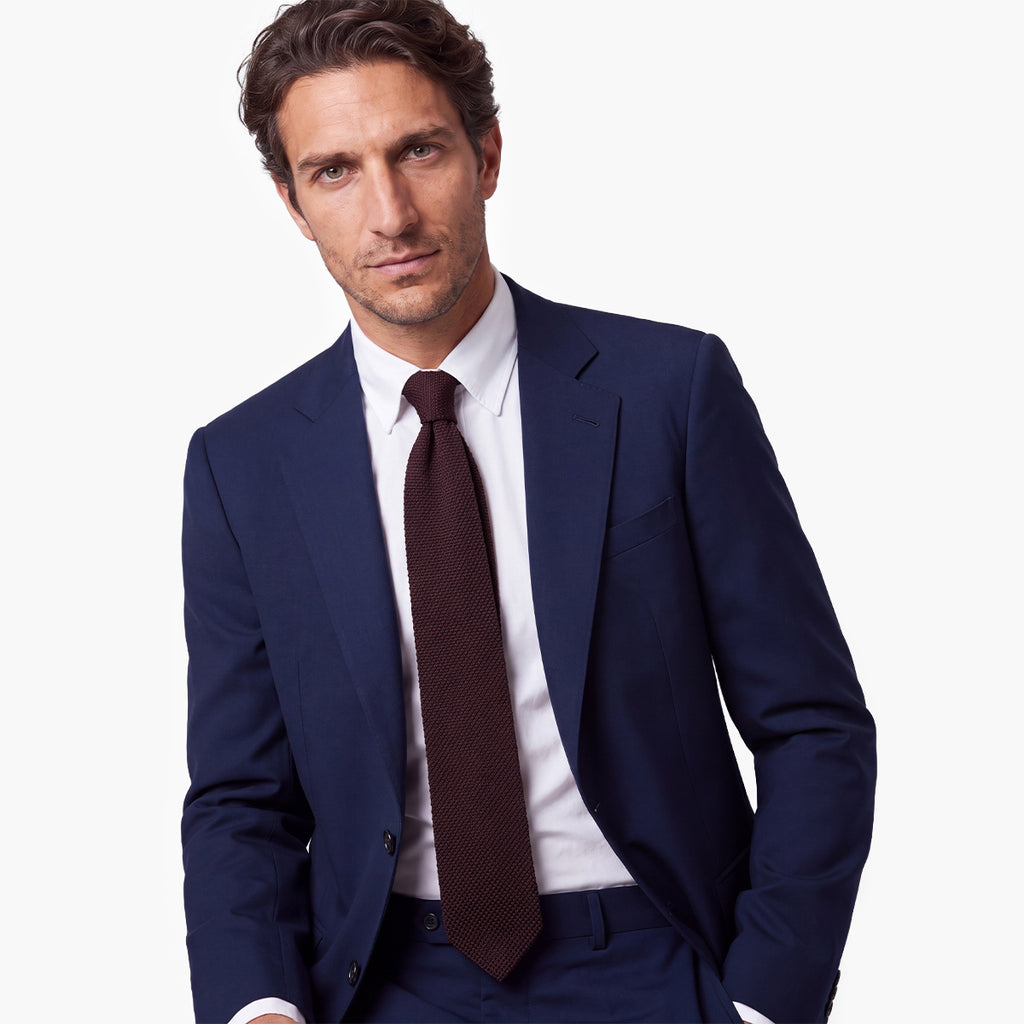 CRAVATTA AMARANTO 3 PIEGHE IN GARZA DI SETA - Tinta unita - Lorenzi Como luxury silk tie