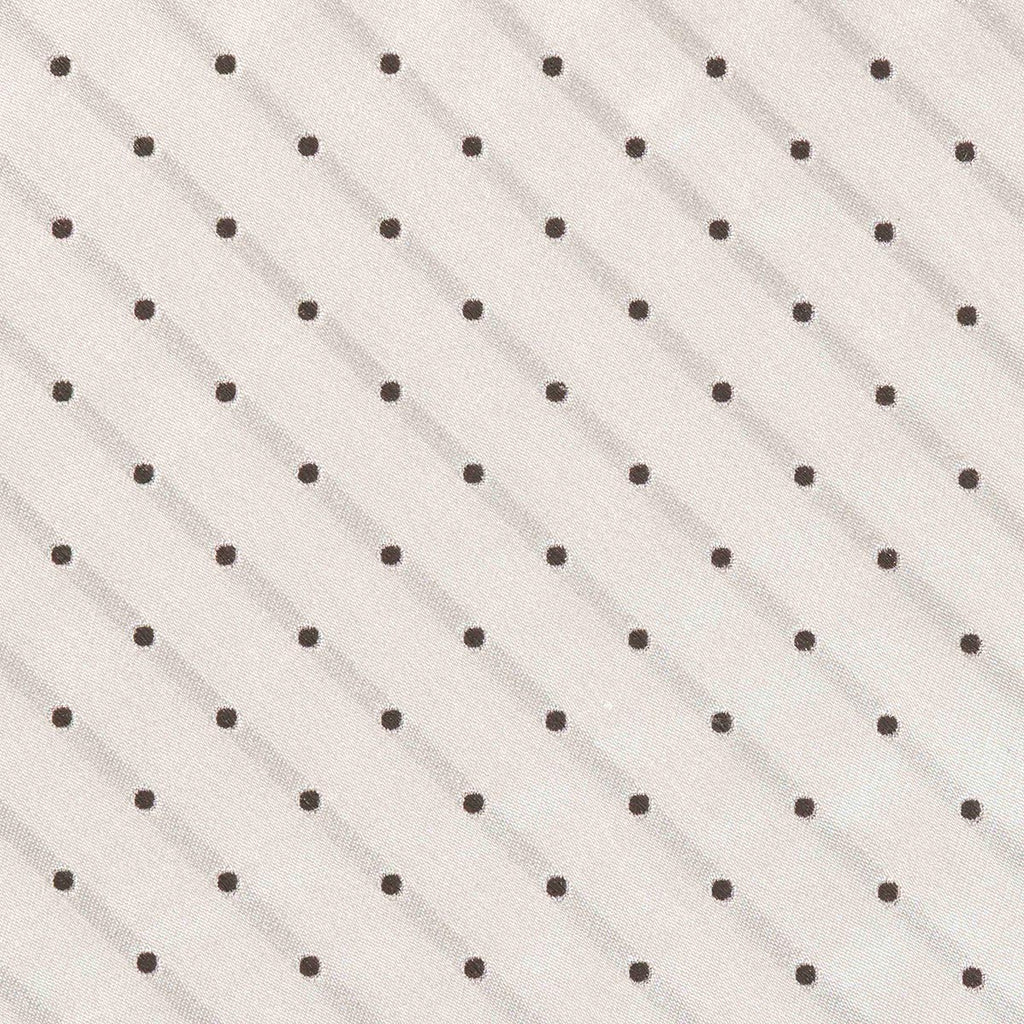 CRAVATTA ARGENTO 3 PIEGHE SARTORIALE IN SETA - Pois grigi - Lorenzi Como luxury silk tie