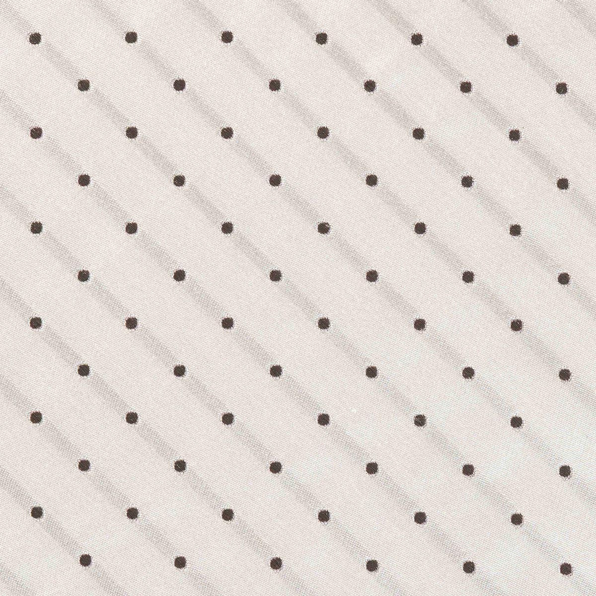 CRAVATTA ARGENTO 3 PIEGHE SARTORIALE IN SETA - Pois grigi - Lorenzi Como luxury silk tie