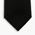 CRAVATTA NERA 3 PIEGHE IN GARZA DI SETA - Tinta unita - Lorenzi Como luxury silk tie