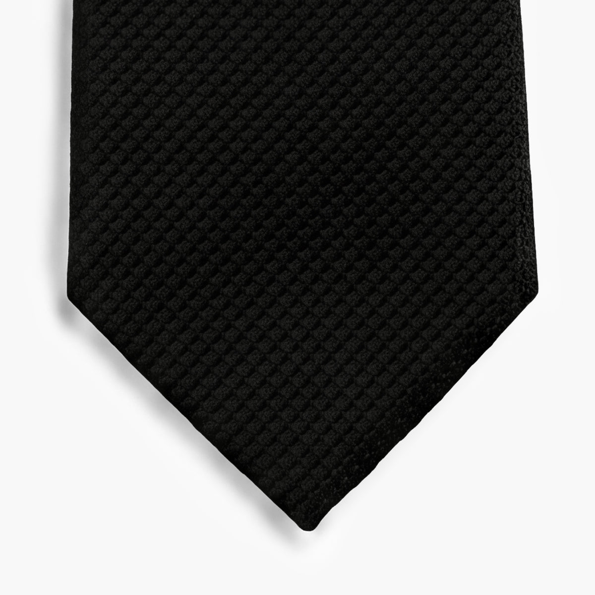 CRAVATTA NERA 3 PIEGHE IN GARZA DI SETA - Tinta unita - Lorenzi Como luxury silk tie