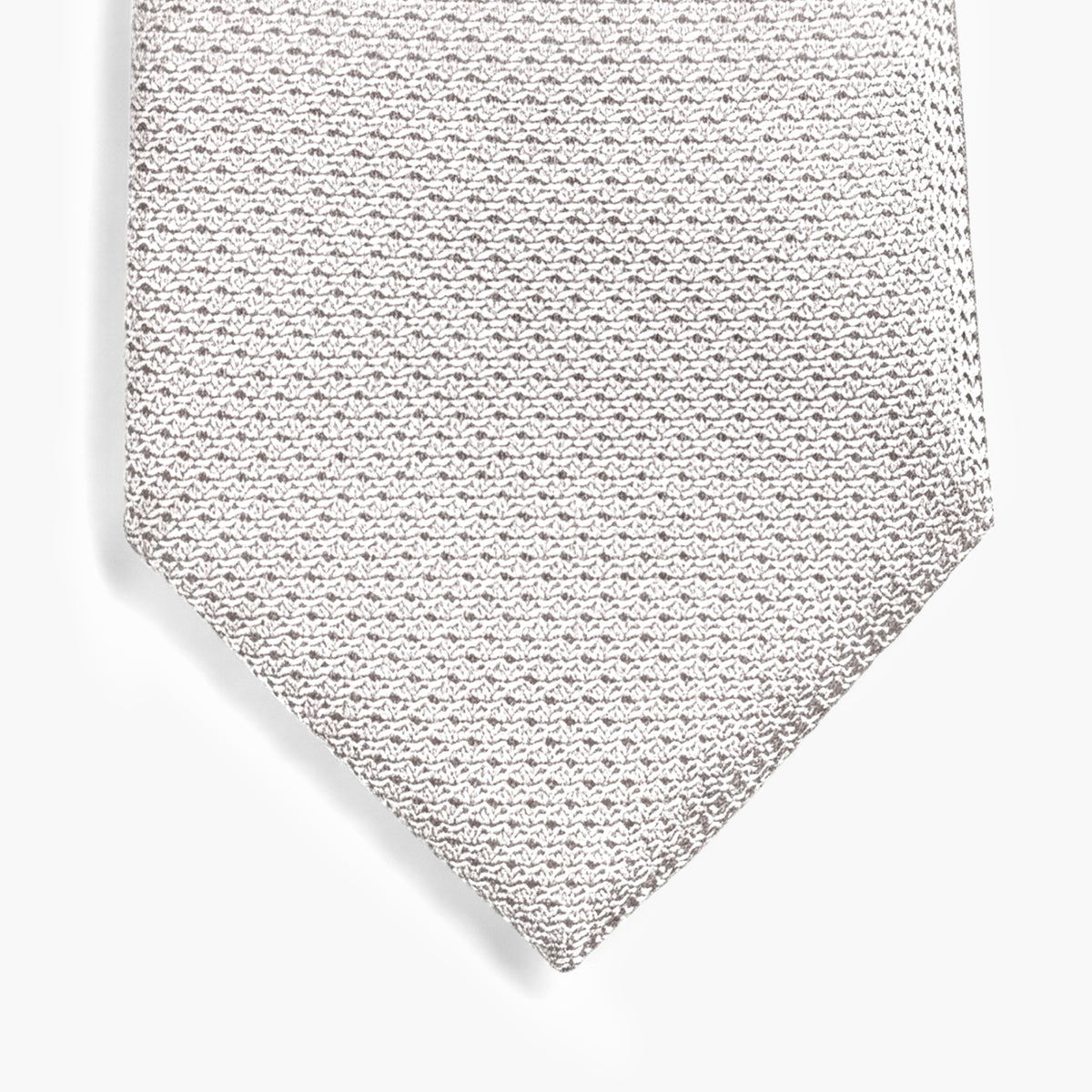 CRAVATTA BIANCA 3 PIEGHE IN GARZA DI SETA - Tinta unita - Lorenzi Como luxury silk tie
