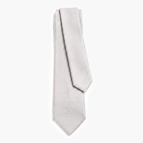 CRAVATTA BIANCA 3 PIEGHE IN GARZA DI SETA - Tinta unita - Lorenzi Como luxury silk tie