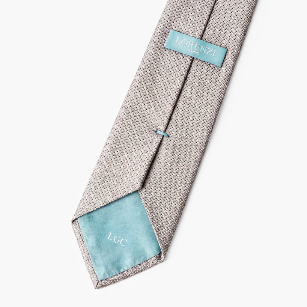CRAVATTA PIETRA 3 PIEGHE IN GARZA DI SETA - Tinta unita - Lorenzi Como luxury silk tie
