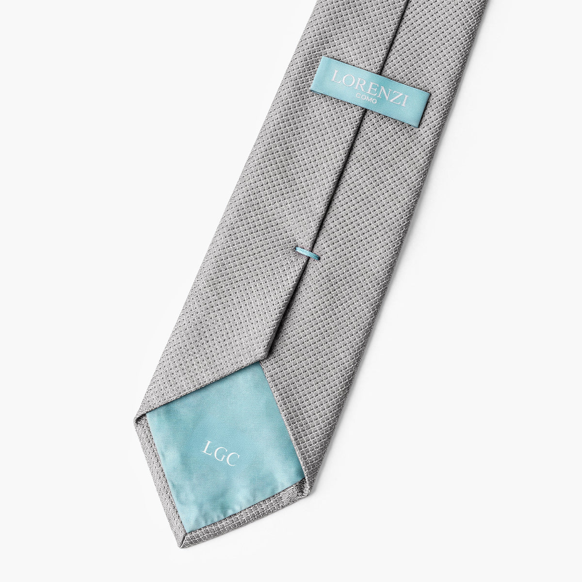 CRAVATTA PERLA 3 PIEGHE IN GARZA DI SETA - Tinta unita - Lorenzi Como luxury silk tie