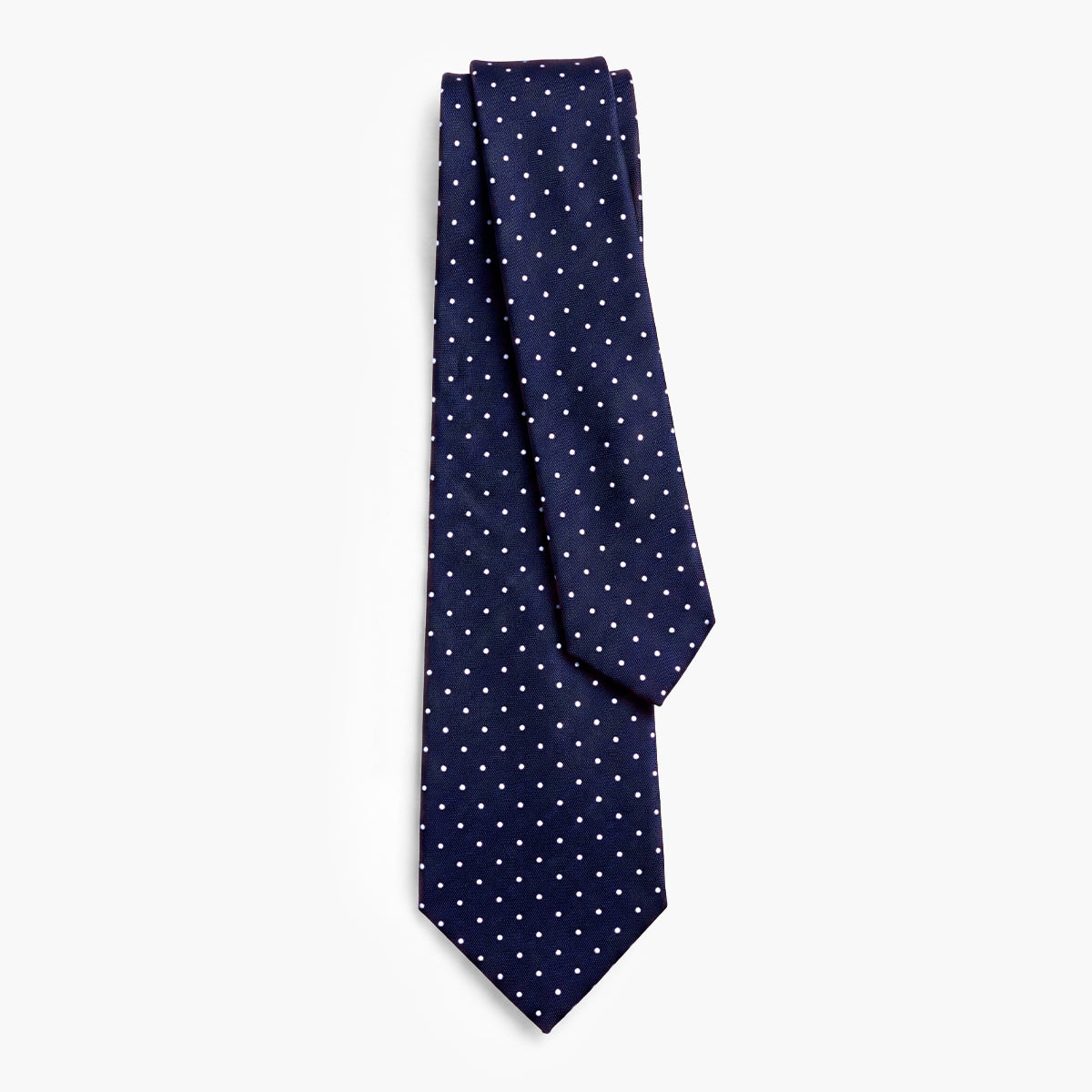 CRAVATTA BORDEAUX 3 PIEGHE SARTORIALE IN SETA - Pois bianchi - Lorenzi Como luxury silk tie