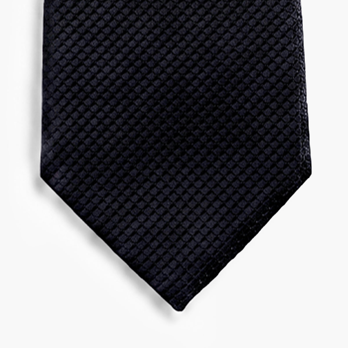 CRAVATTA NERO NOTTE 3 PIEGHE IN GARZA DI SETA - Tinta unita - Lorenzi Como luxury silk tie