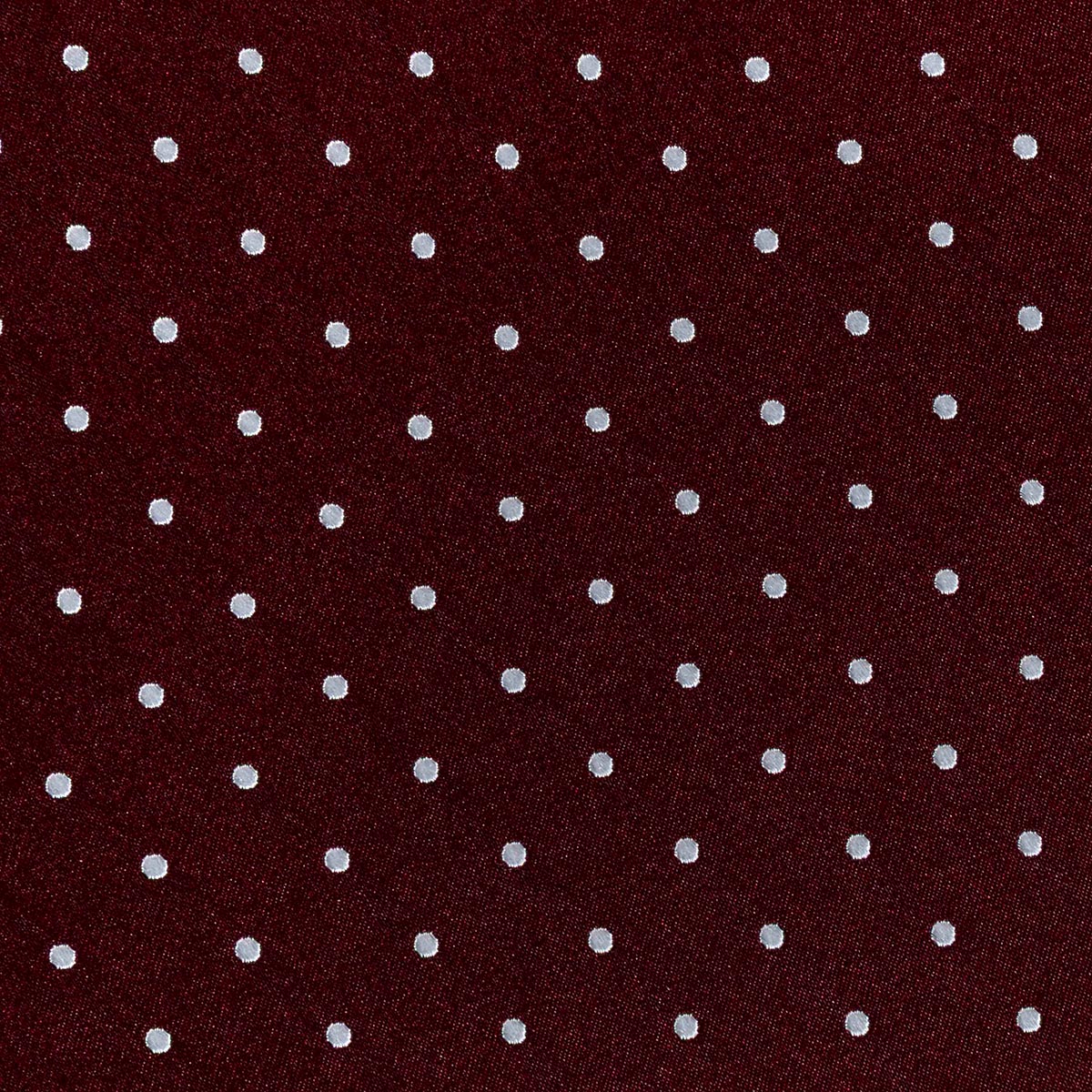 CRAVATTA BORDEAUX 3 PIEGHE SARTORIALE IN SETA - Pois bianchi - Lorenzi Como luxury silk tie