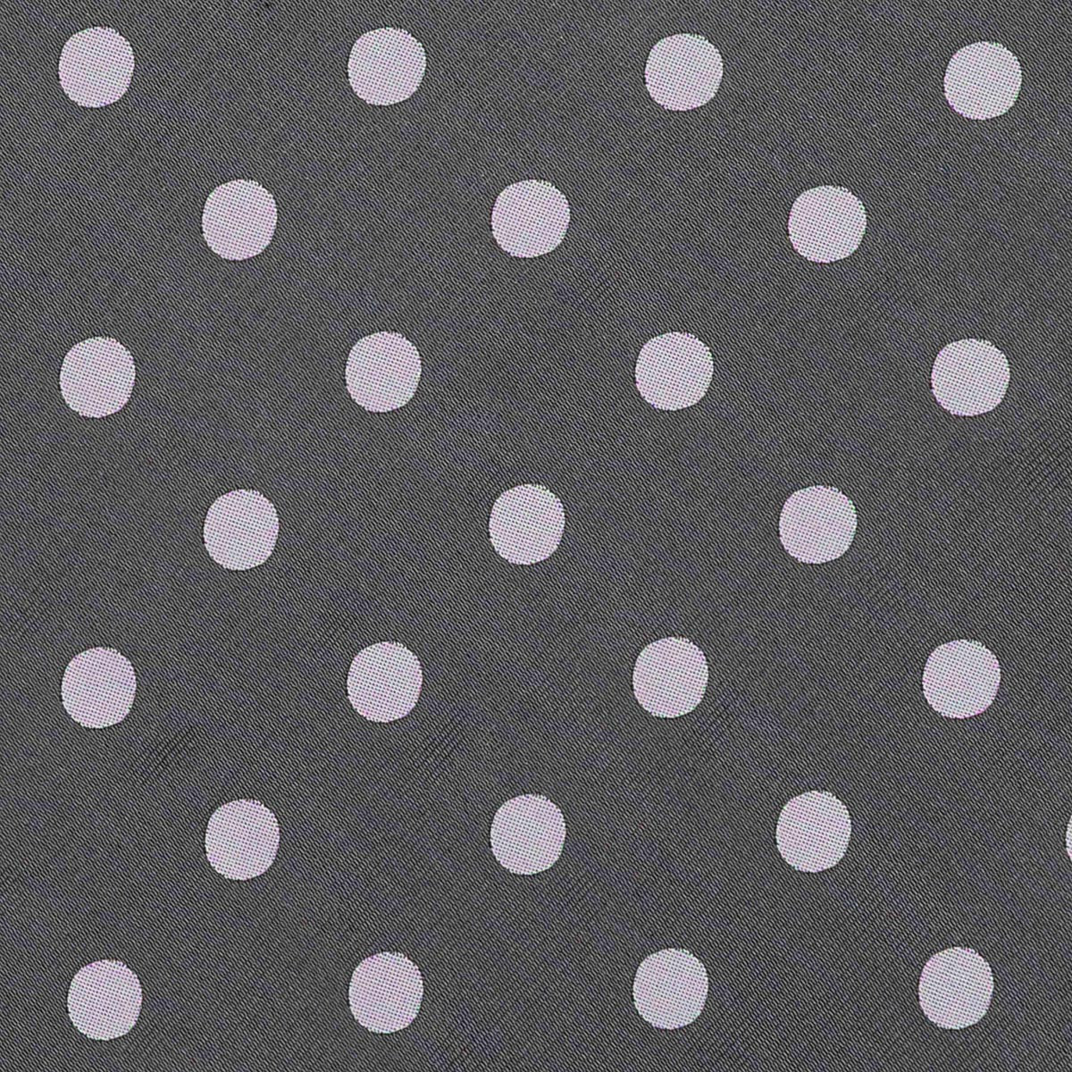 CRAVATTA GRIGIA SCURA 3 PIEGHE IN SETA JACQUARD - Pois bianchi - Lorenzi Como luxury silk tie