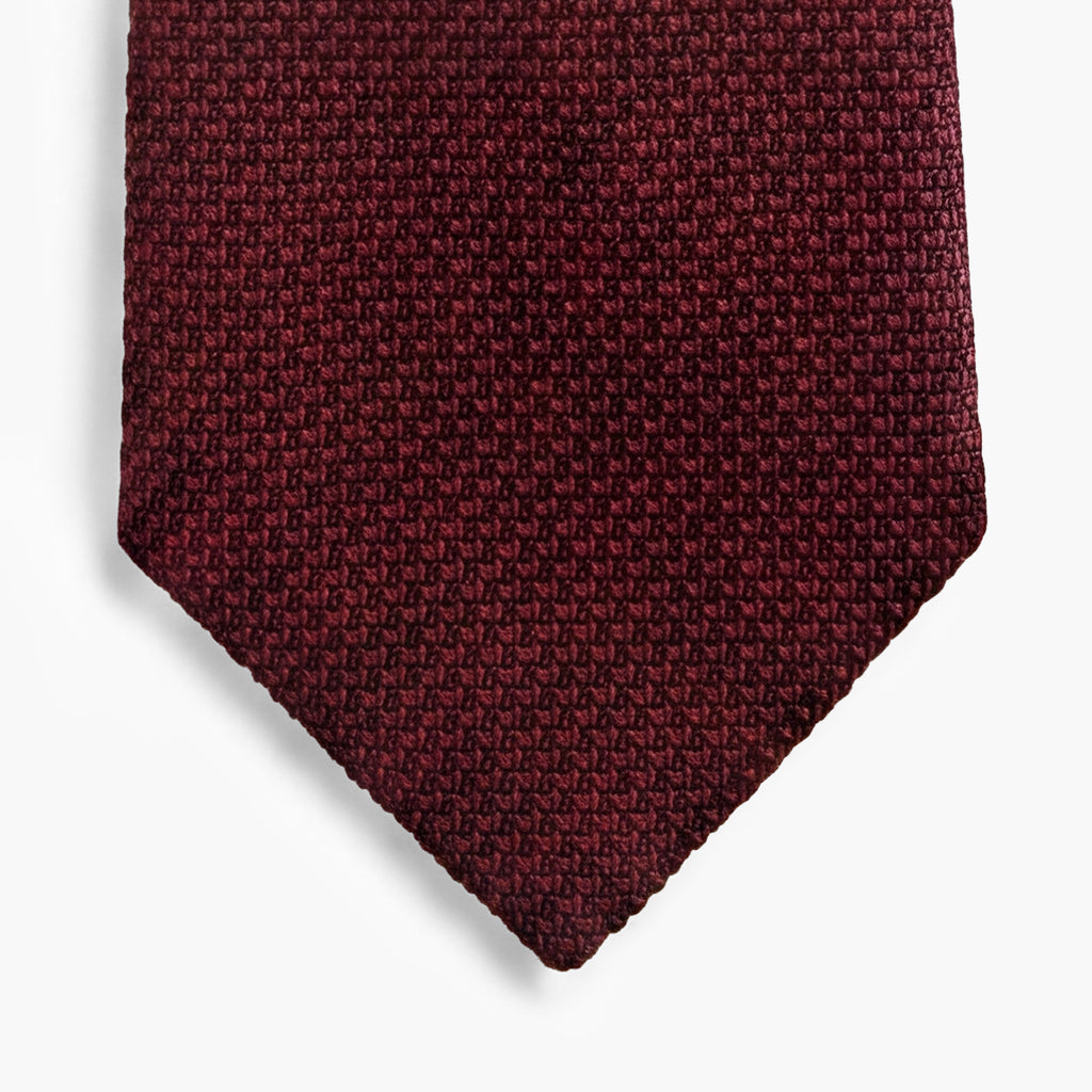 CRAVATTA GRANATO 3 PIEGHE IN GARZA DI SETA - Tinta unita - Lorenzi Como luxury silk tie