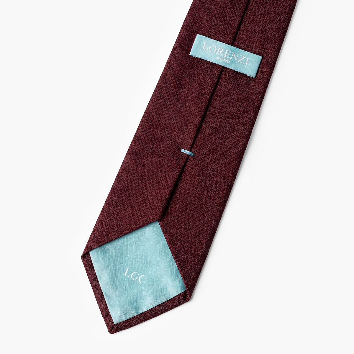 CRAVATTA GRANATO 3 PIEGHE IN GARZA DI SETA - Tinta unita - Lorenzi Como luxury silk tie