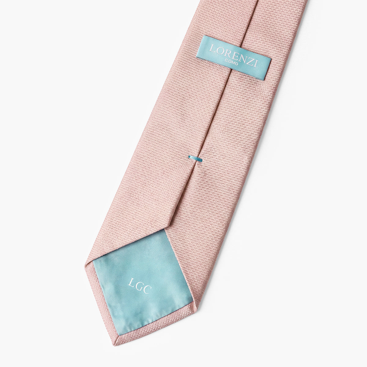CRAVATTA FARD 3 PIEGHE IN GARZA DI SETA - Tinta unita - Lorenzi Como luxury silk tie