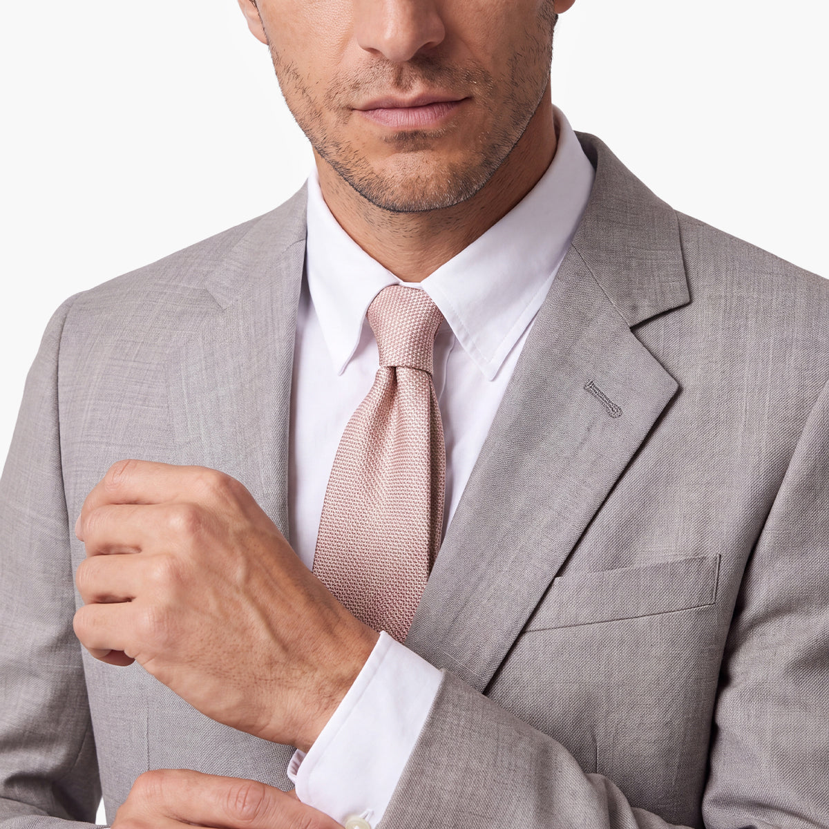 CRAVATTA FARD 3 PIEGHE IN GARZA DI SETA - Tinta unita - Lorenzi Como luxury silk tie