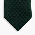 CRAVATTA VERDE SCURO 3 PIEGHE IN GARZA DI SETA - Tinta unita - Lorenzi Como luxury silk tie