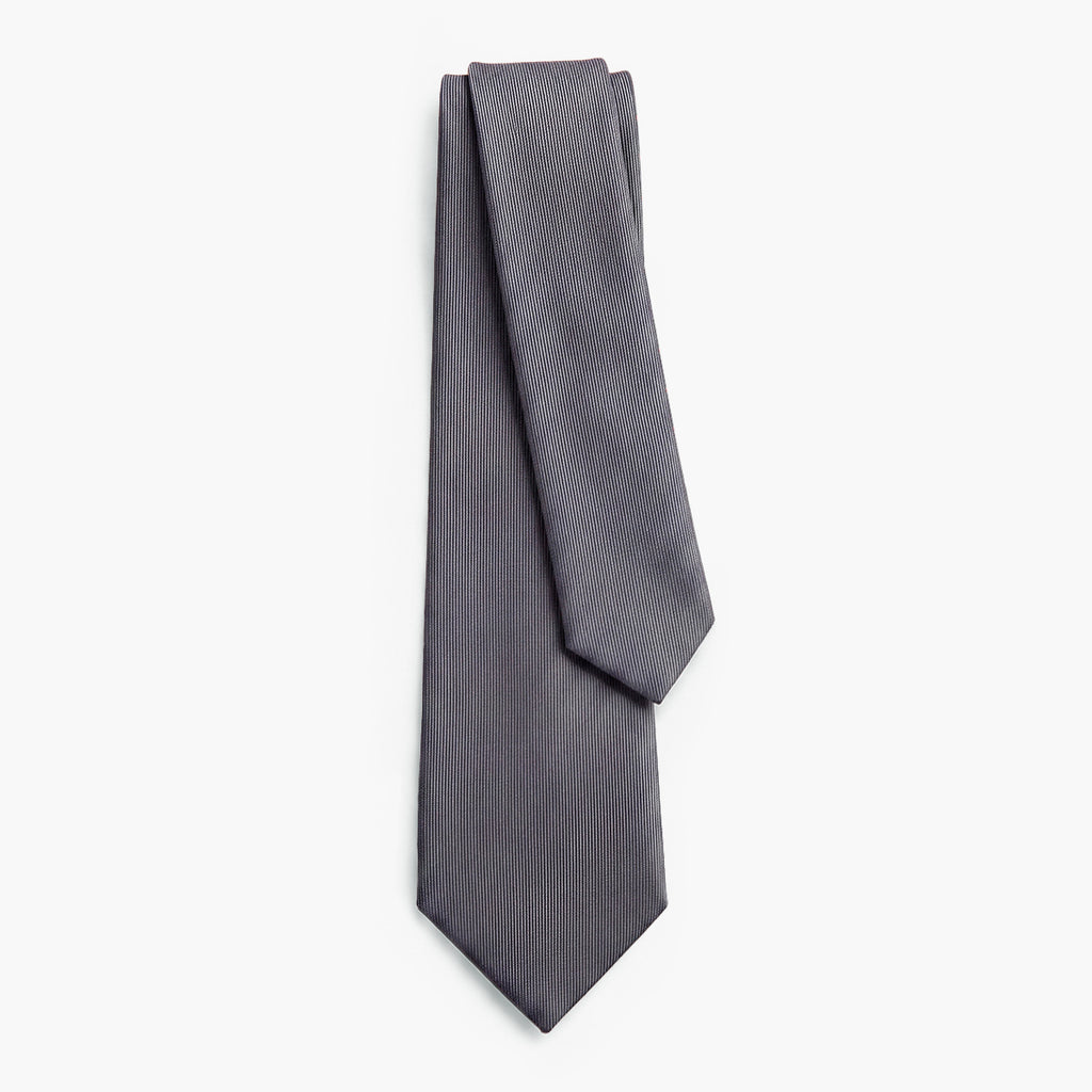 CRAVATTA ARGENTO 7 PIEGHE IN SETA JACQUARD - Armatura reps - Lorenzi Como luxury silk tie