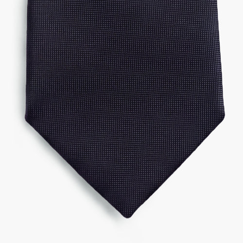 CRAVATTA BLU SCURO 3 PIEGHE IN SETA JACQUARD - Armatura reps - Lorenzi Como luxury silk tie