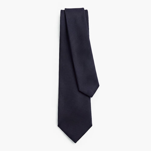 CRAVATTA BLU SCURO 7 PIEGHE IN SETA JACQUARD - Armatura reps - Lorenzi Como luxury silk tie