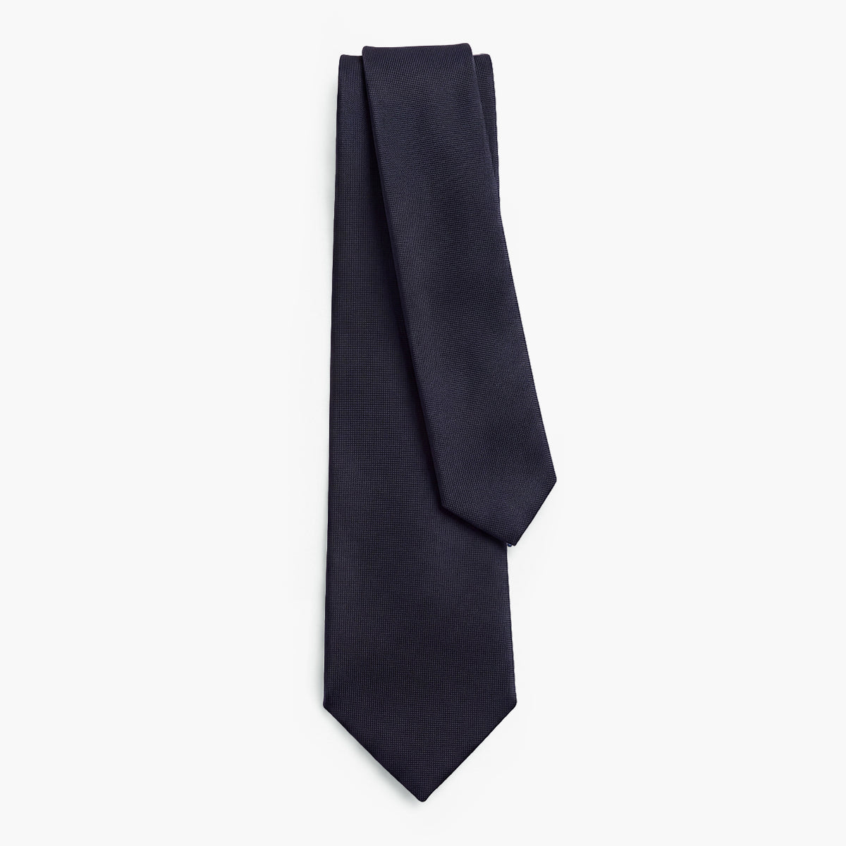 CRAVATTA BLU SCURO 3 PIEGHE IN SETA JACQUARD - Armatura reps - Lorenzi Como luxury silk tie