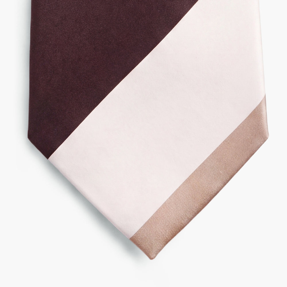 CRAVATTA REGIMENTAL 3 PIEGHE IN SETA - Righe diagonali - Lorenzi Como luxury silk tie