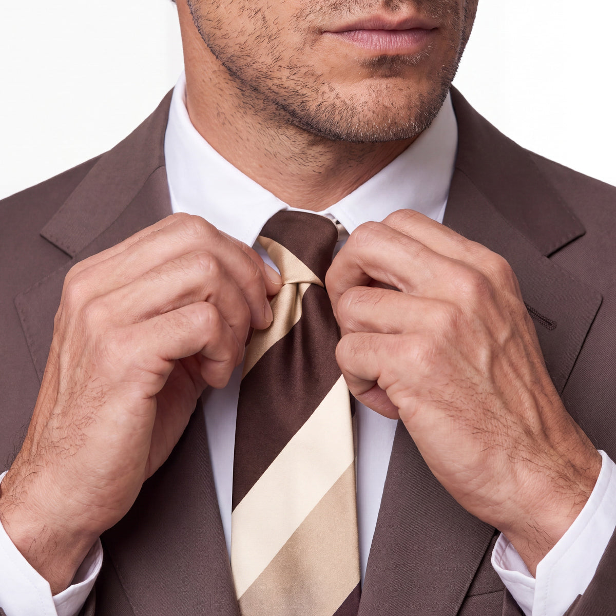 CRAVATTA REGIMENTAL 7 PIEGHE IN SETA - Righe diagonali - Lorenzi Como luxury silk tie
