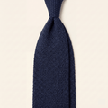 NAVY 3 FOLD SILK GARZA TIE