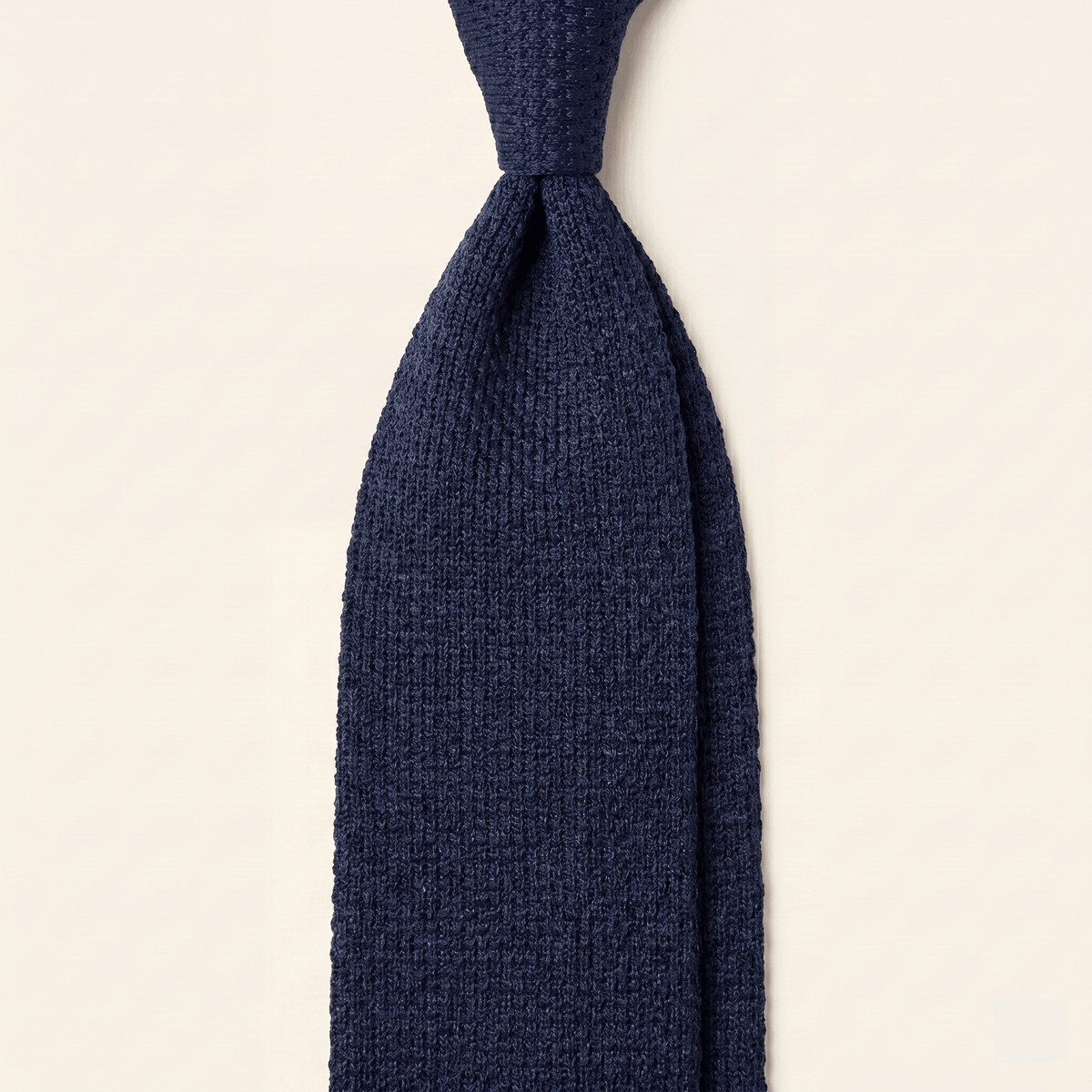 The Contessi Edition navy grenadine silk tie, numbered edition of 99, Lorenzi Como