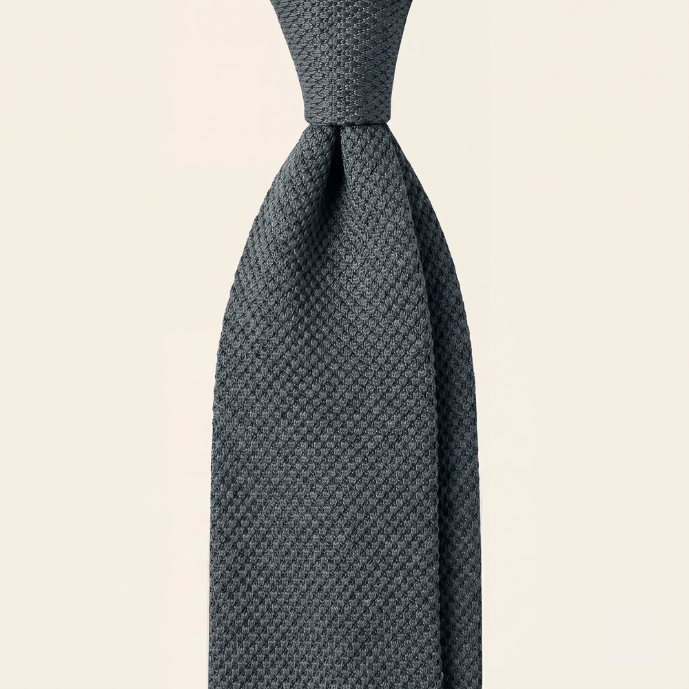 DARK GREEN 3 FOLD SILK GARZA TIE
