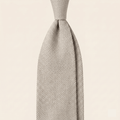 WHITE 3 FOLD SILK GARZA TIE