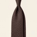 DARK BROWN 3 FOLD SILK GARZA TIE