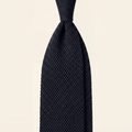 BLACK 3 FOLD SILK GARZA TIE