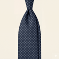 DARK BLUE 5 FOLD SARTORIAL CLASSIC SILK TIE - Floral