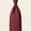 BURGUNDY 5 FOLD JACQUARD SILK TIE