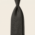 CRAVATTA GRIGIA SCURA 3 PIEGHE SARTORIALE IN SETA - Lorenzi Como luxury silk tie
