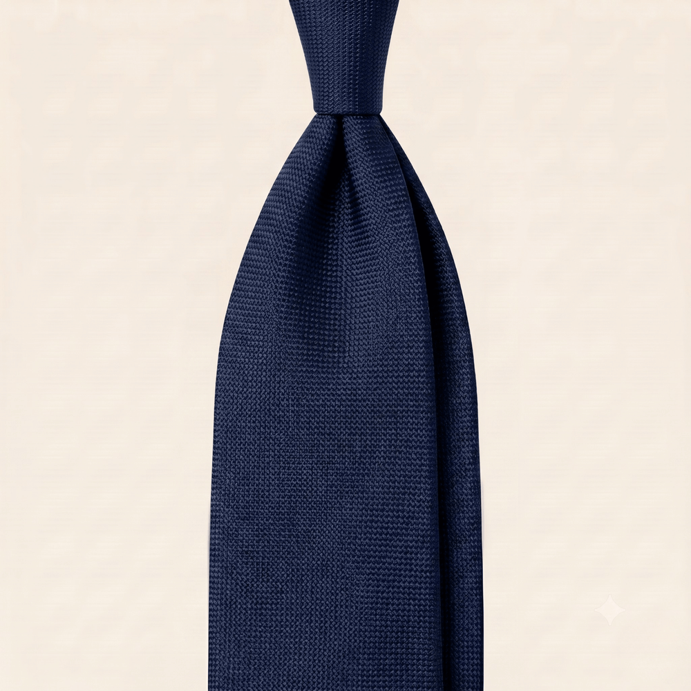 DARK BLUE 5 FOLD SARTORIAL CLASSIC SILK TIE