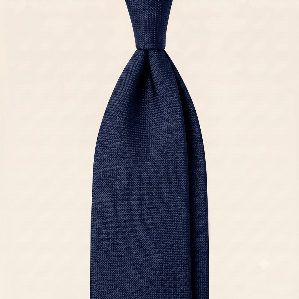 DARK BLUE 5 FOLD SARTORIAL CLASSIC SILK TIE