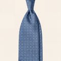 LIGHT BLUE JACQUARD SILK TIE - Micro paisley