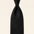 CRAVATTA NERA 3 PIEGHE SARTORIALE IN SETA - Lorenzi Como luxury silk tie
