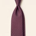 BURGUNDY JACQUARD SILK TIE - Micro leaf pattern
