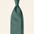 SAGE GREEN JACQUARD SILK TIE - Small paisley