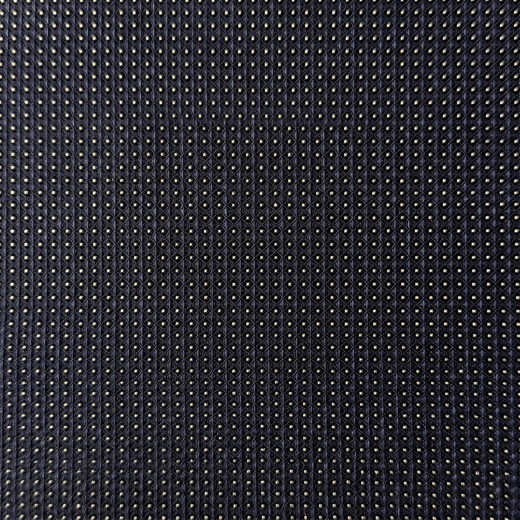 DARK BLUE 5 FOLD JACQUARD SILK TIE - White polka dot
