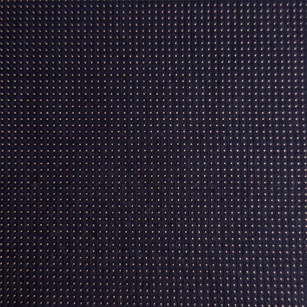 DARK BLUE 3 FOLD SARTORIAL CLASSIC SILK TIE II - White polka dot