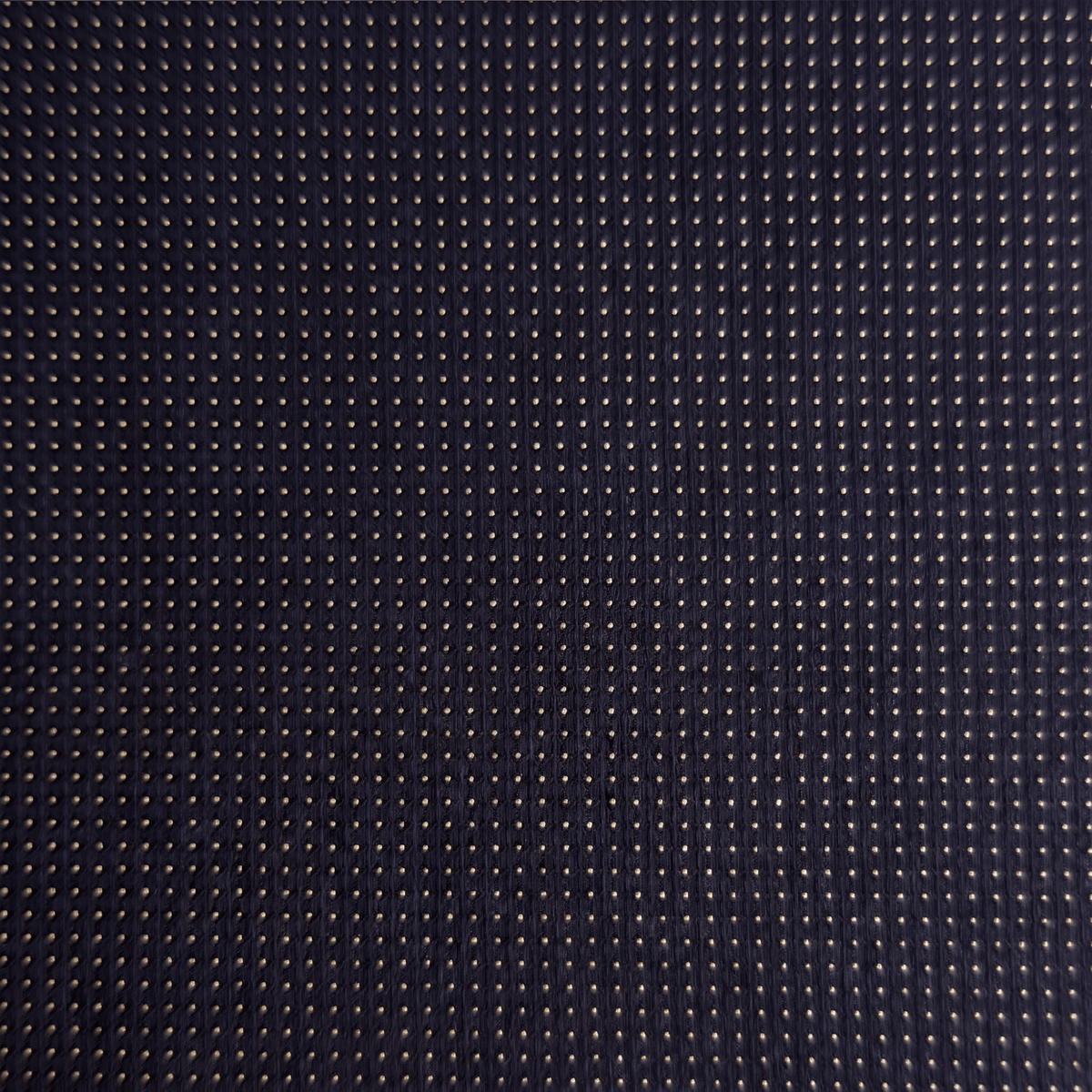 CRAVATTA BLU SCURO 3 PIEGHE SARTORIALE IN SETA II - Pois bianchi