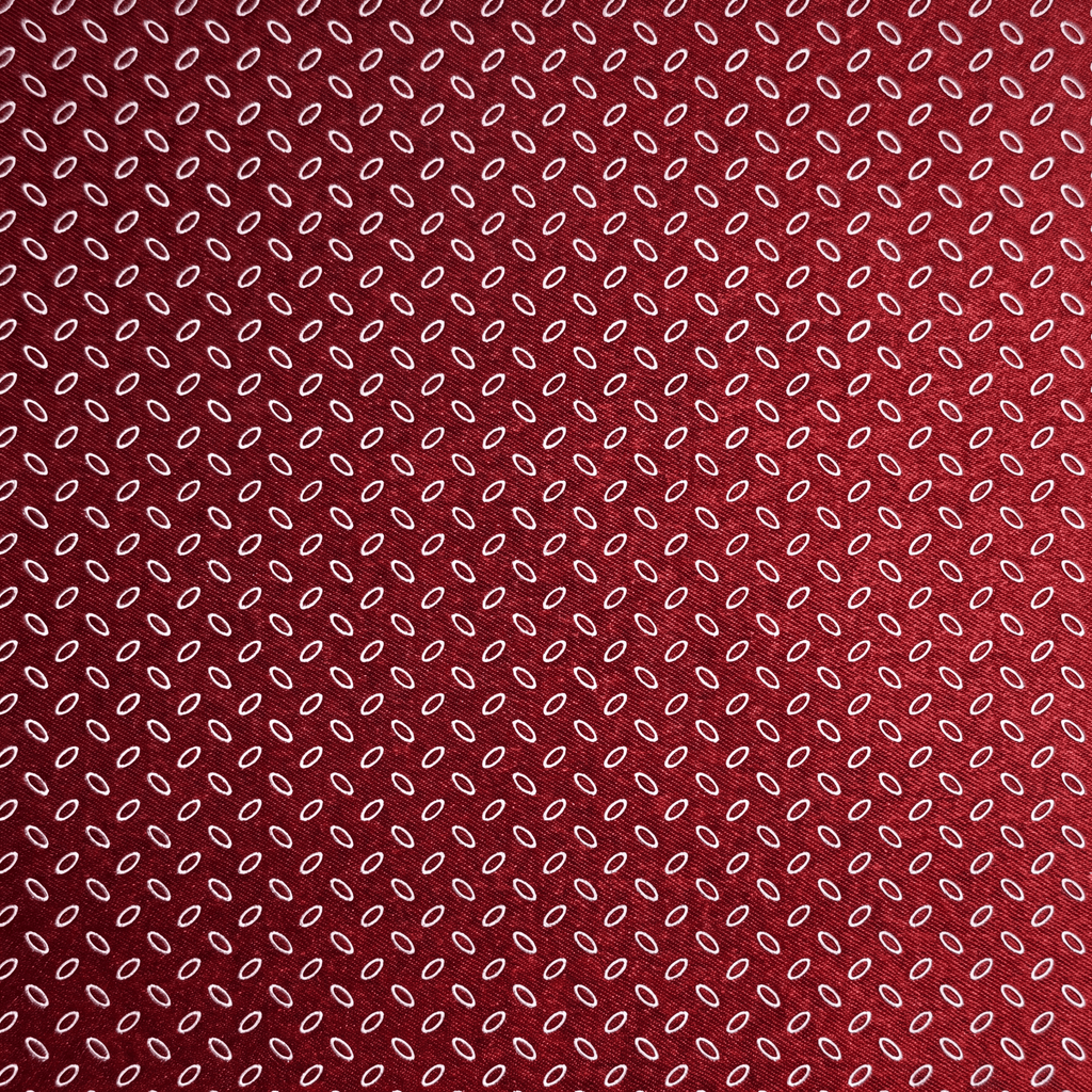 RED JACQUARD SILK TIE - Oval micro pattern