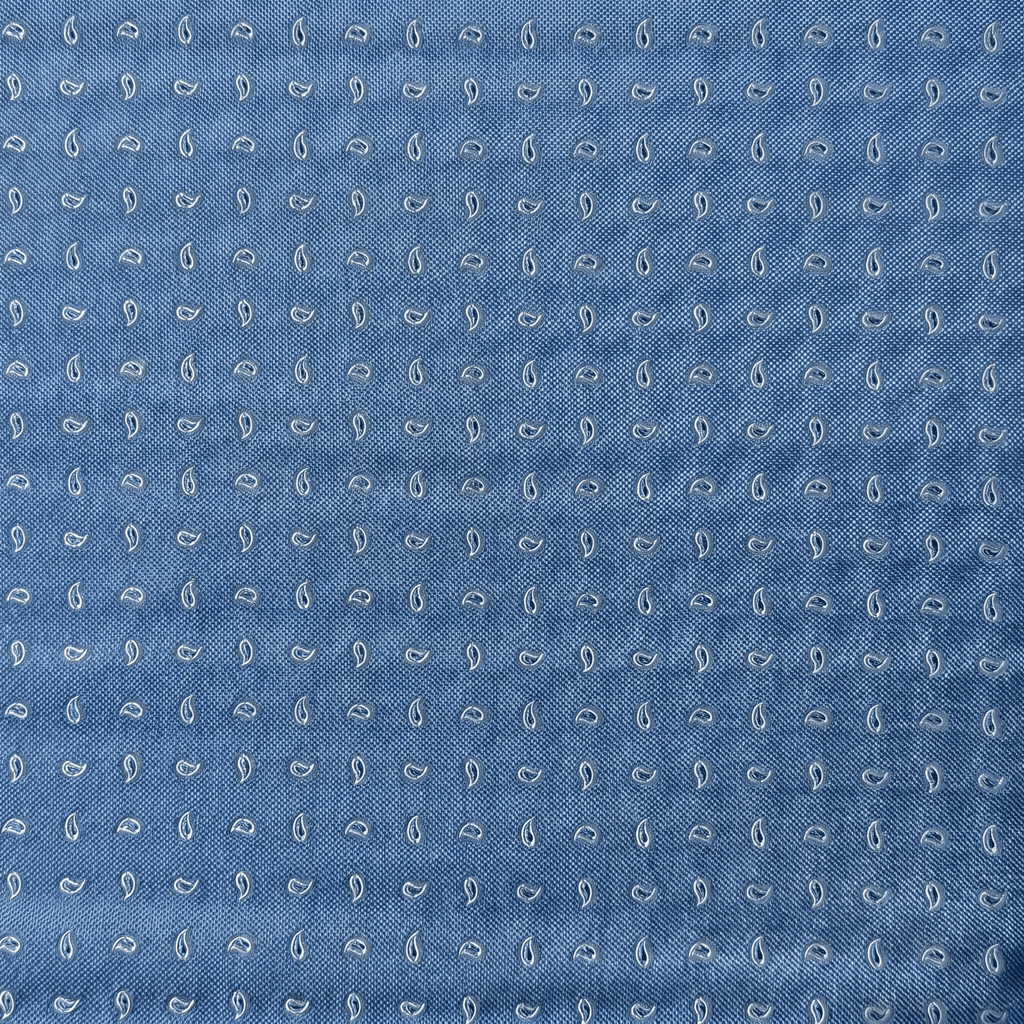 LIGHT BLUE JACQUARD SILK TIE - Micro paisley