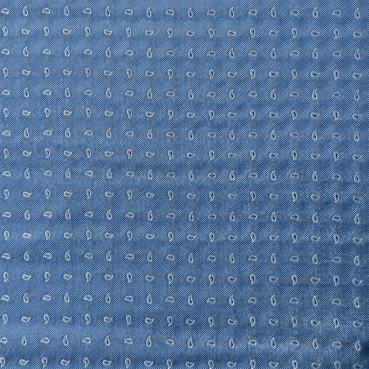CRAVATTA AZZURRA IN SETA JACQUARD - Micro paisley