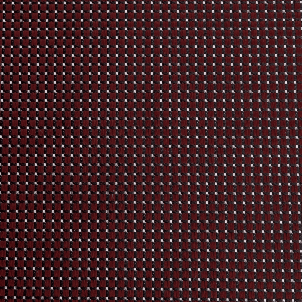 BURGUNDY 5 FOLD JACQUARD SILK TIE - White polka dot